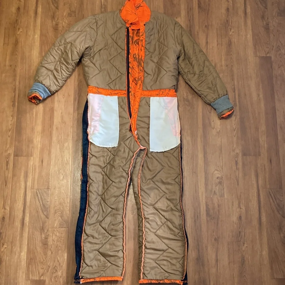 Vintage hunter orange camouflage Walls insulated coveralls medium - Picture 6 of 11
